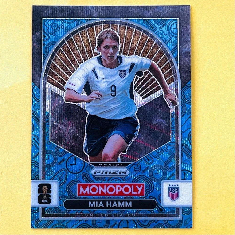 2026 Panini Prizm Monopoly FIFA World Cup Mia Hamm Blue Prizm United States #91